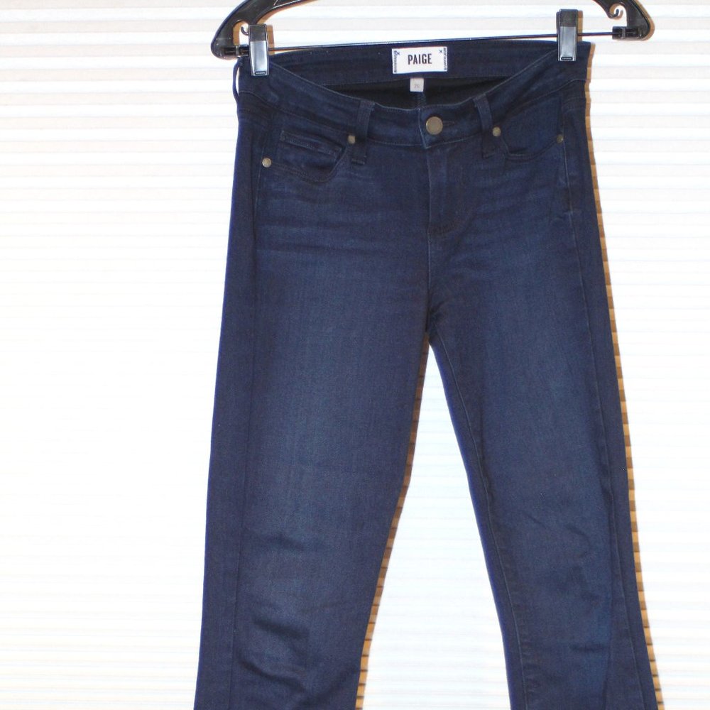 PAIGE SIZE 26 DARK DENIM JEANS